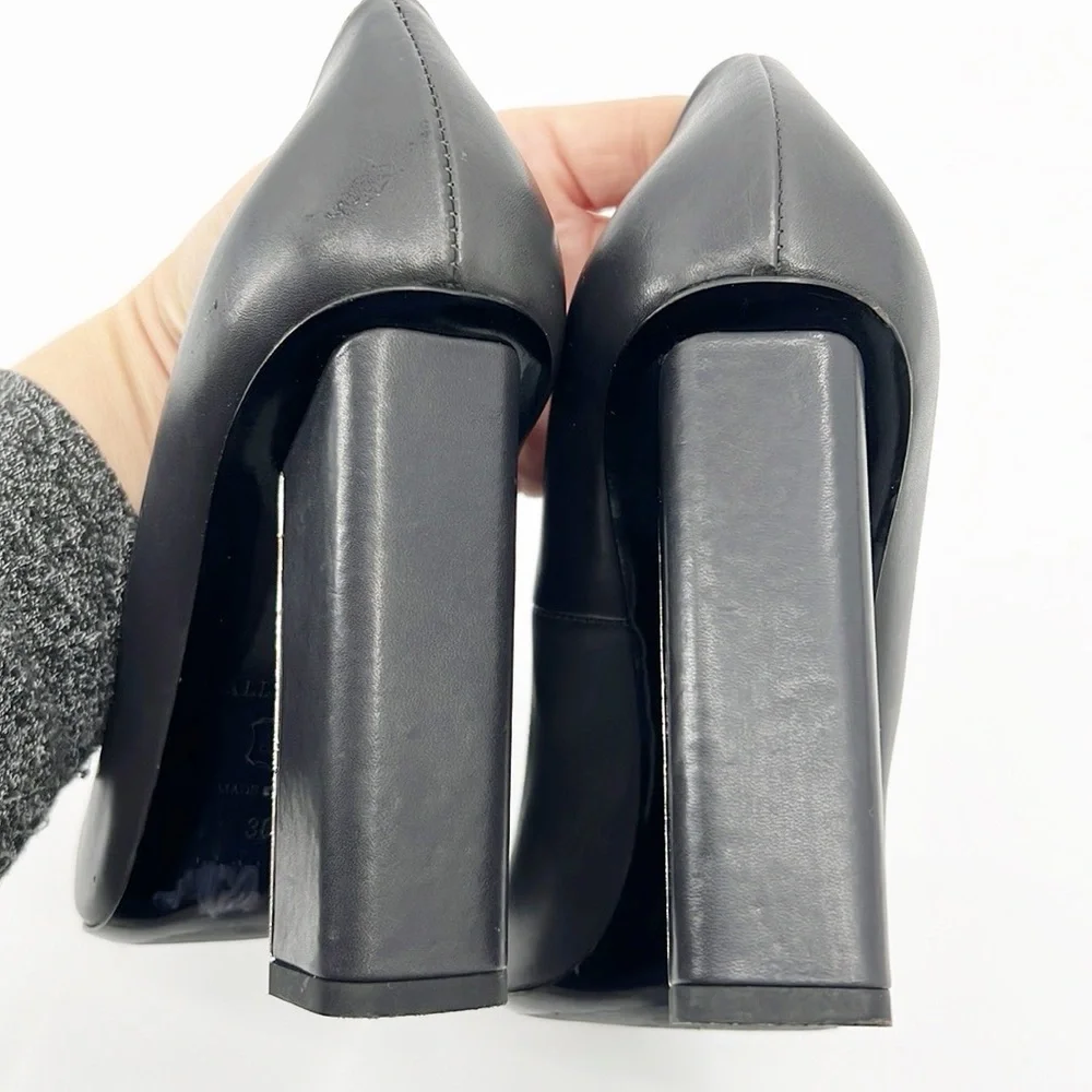 All Saints Cubista Mirrored Heel Pumps Gray size 38 size 7 - Picture 6 of 14